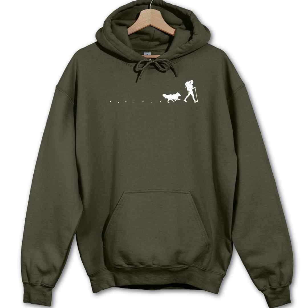 Hiker And Dog Path Hoodie