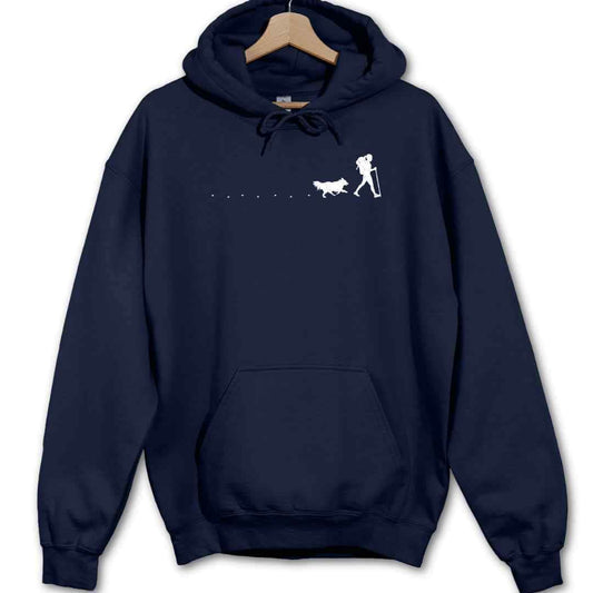 Hiker And Dog Path Hoodie