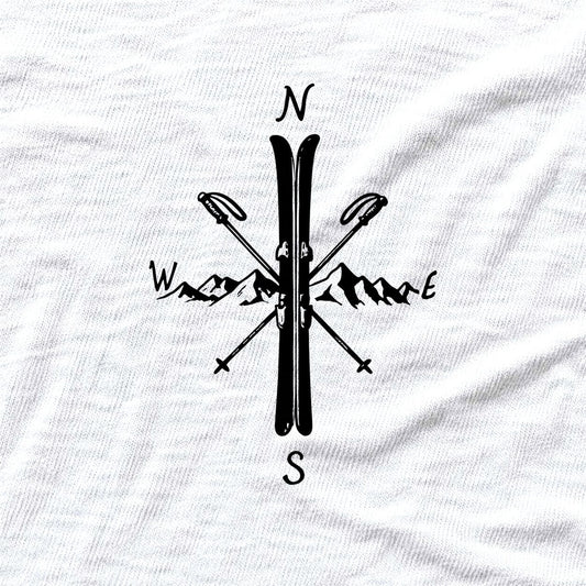 Ski Compass T-shirt - White - hero
