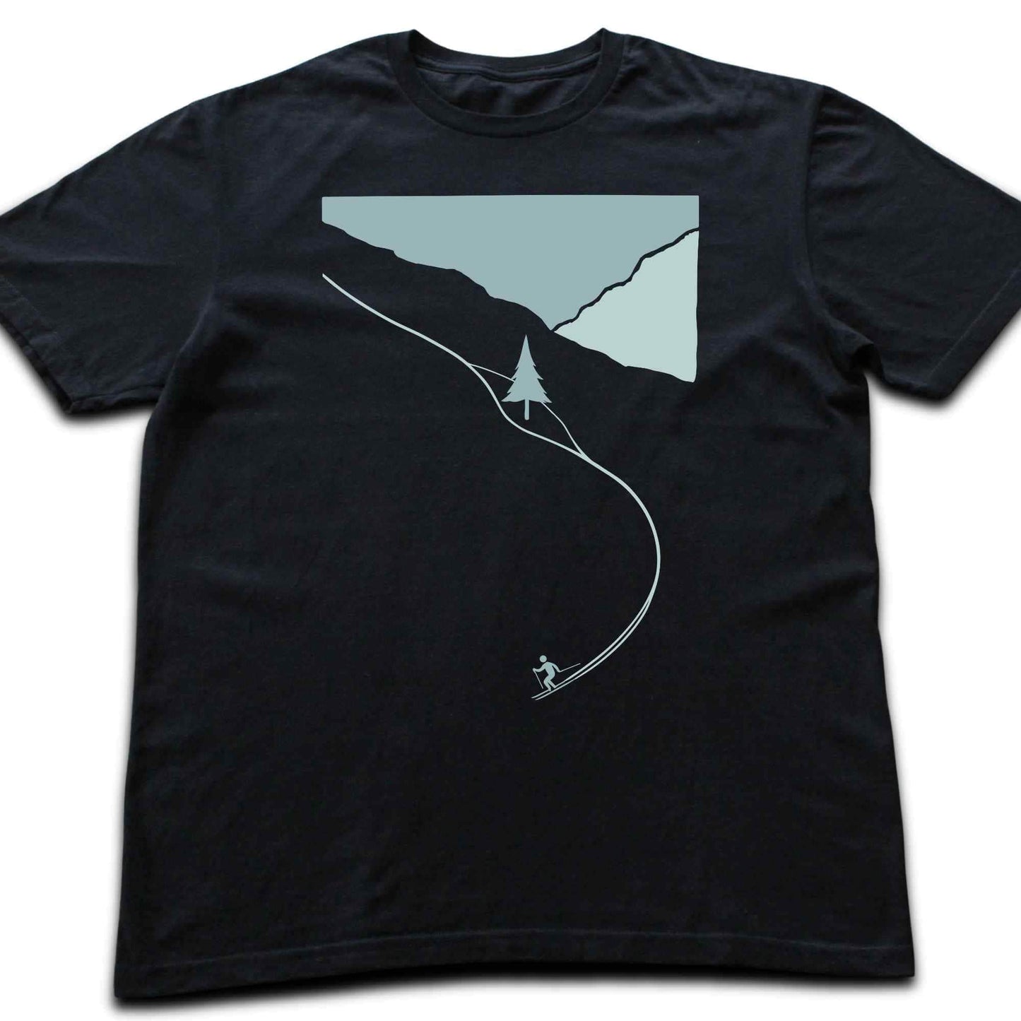 Cartoon Ski Path T-shirt