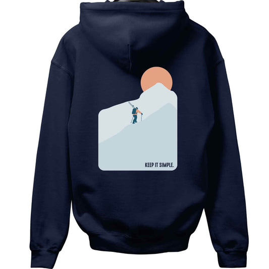 Keep It Simple Ski Walk Back-Print Hoodie