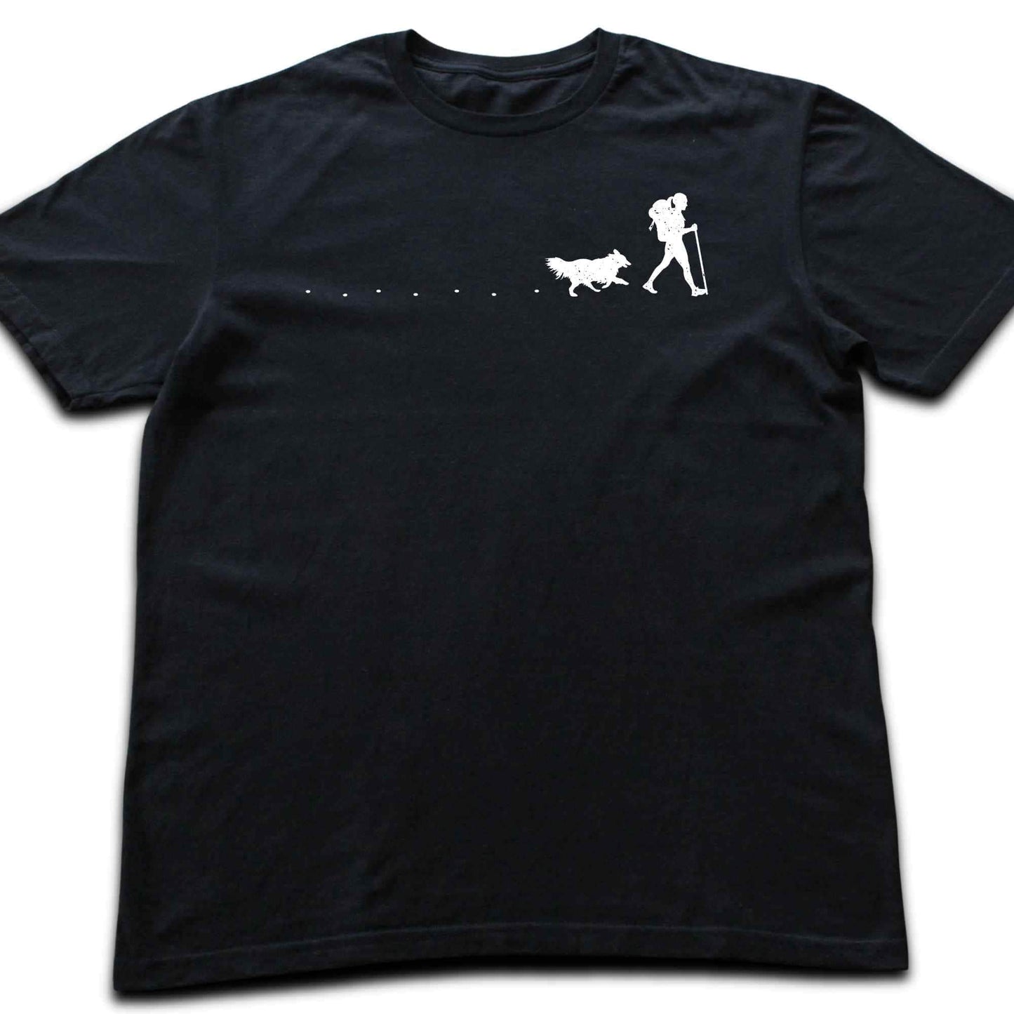 Hiker and dog Path Graphic T-shirt