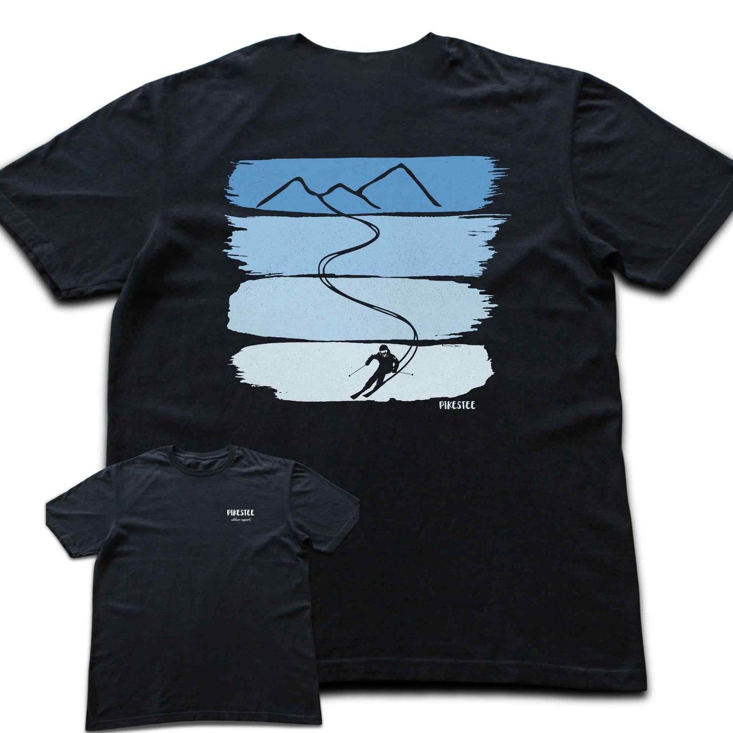Back Print Gradient Ski Path T-shirt