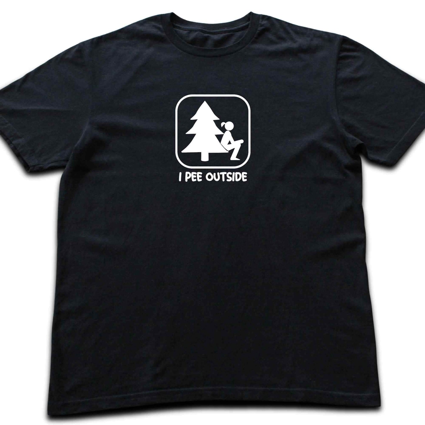 "I Pee Outside, Girls" graphic T-shirt