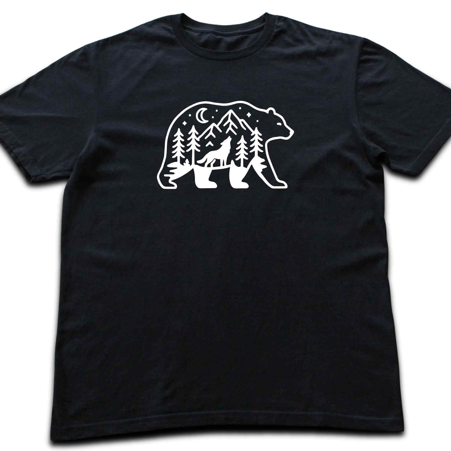 Bear Wolf Landscape T-shirt