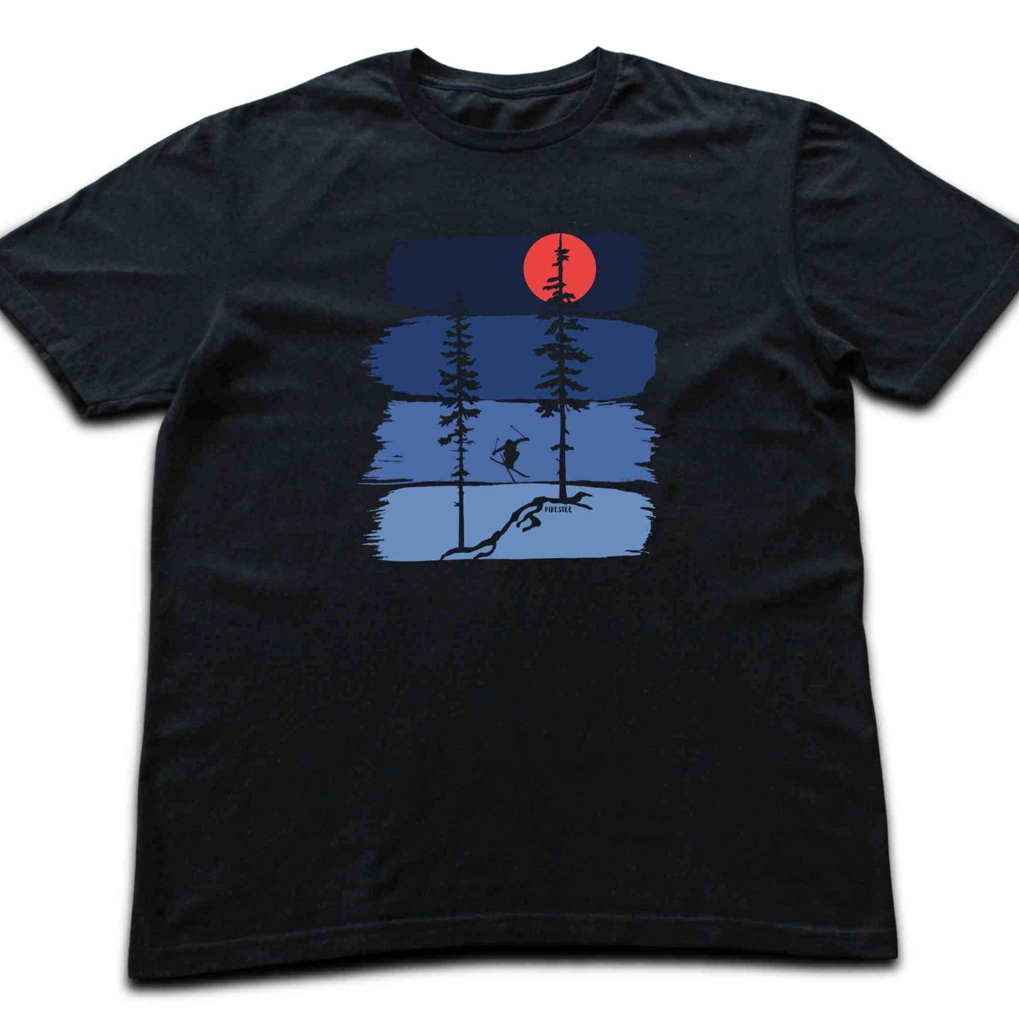 Gradient Ski Jump Trees T-shirt