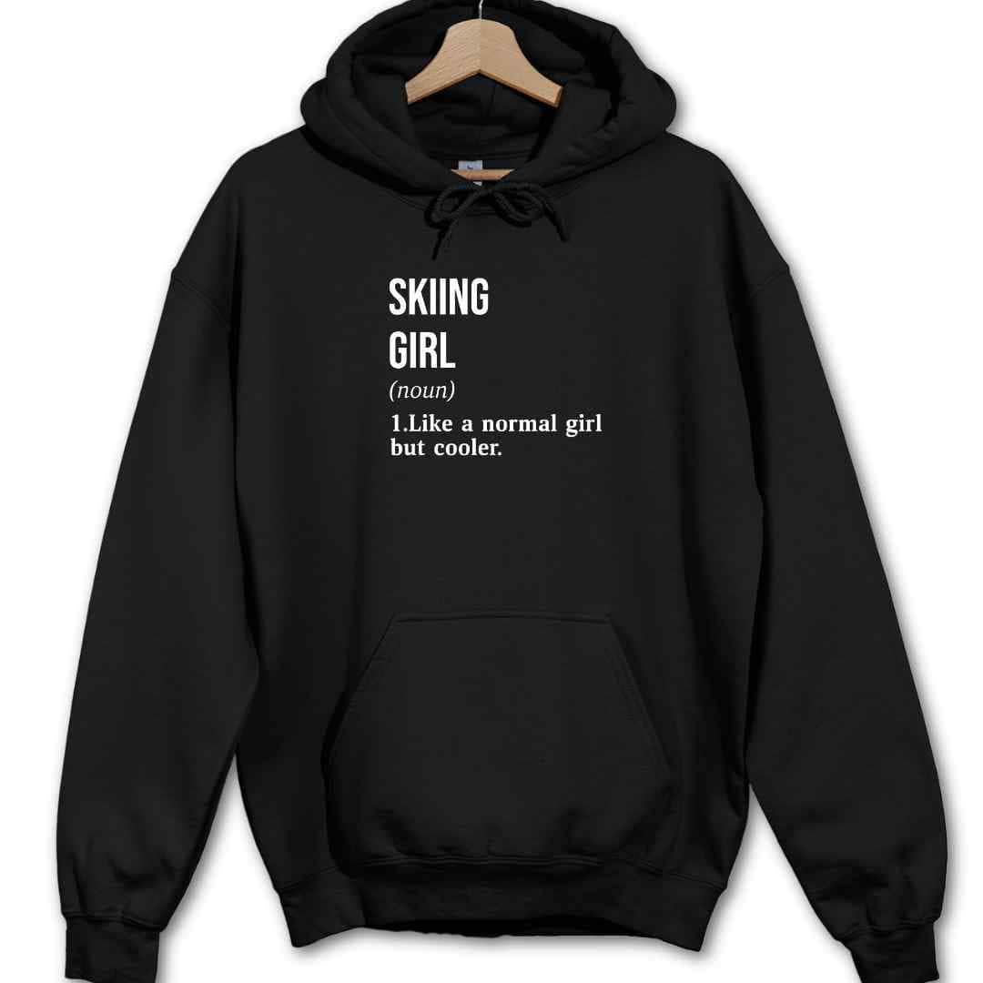 Skiing Girl Definition Hoodie