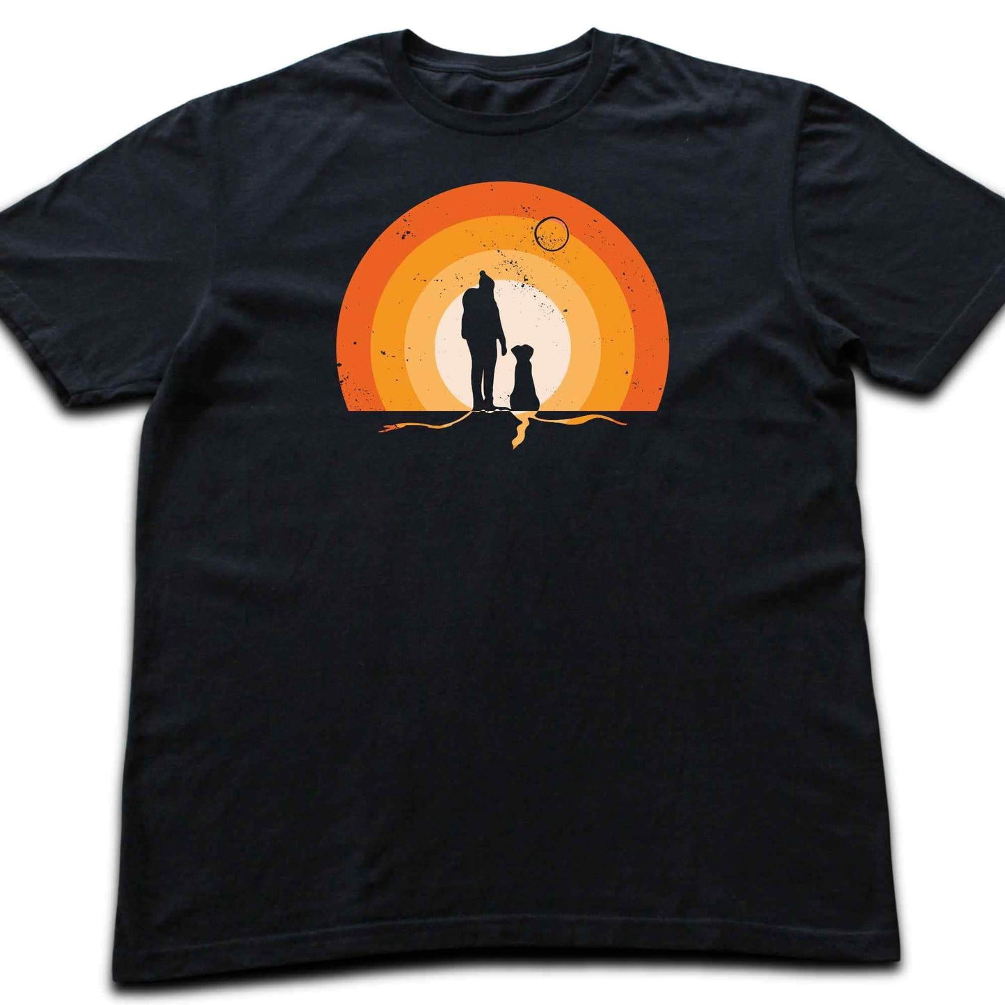 Girl and Dog Colorfull Landscape T-shirt