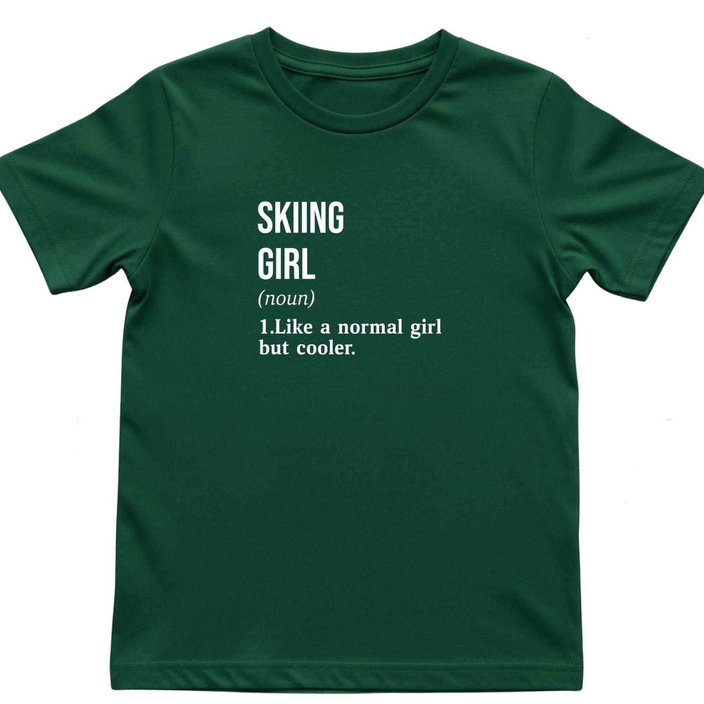 Skiing Girl Kids T-Shirt