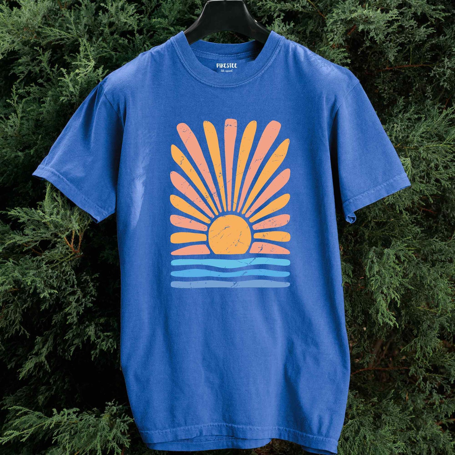 Abstract Sun and Waves T-shirt