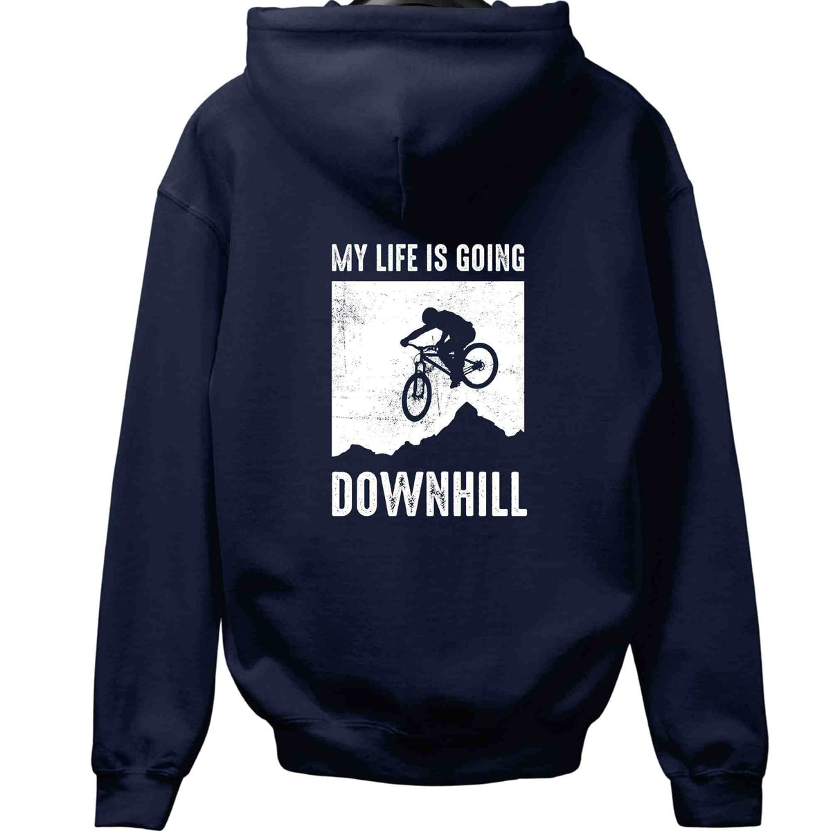 My Life Downhill MTB Back-Print Hoodie