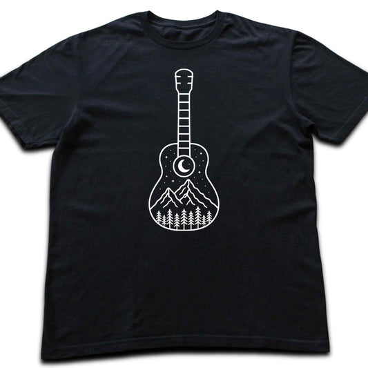 Minimalist Guitar Landscape T-shirt