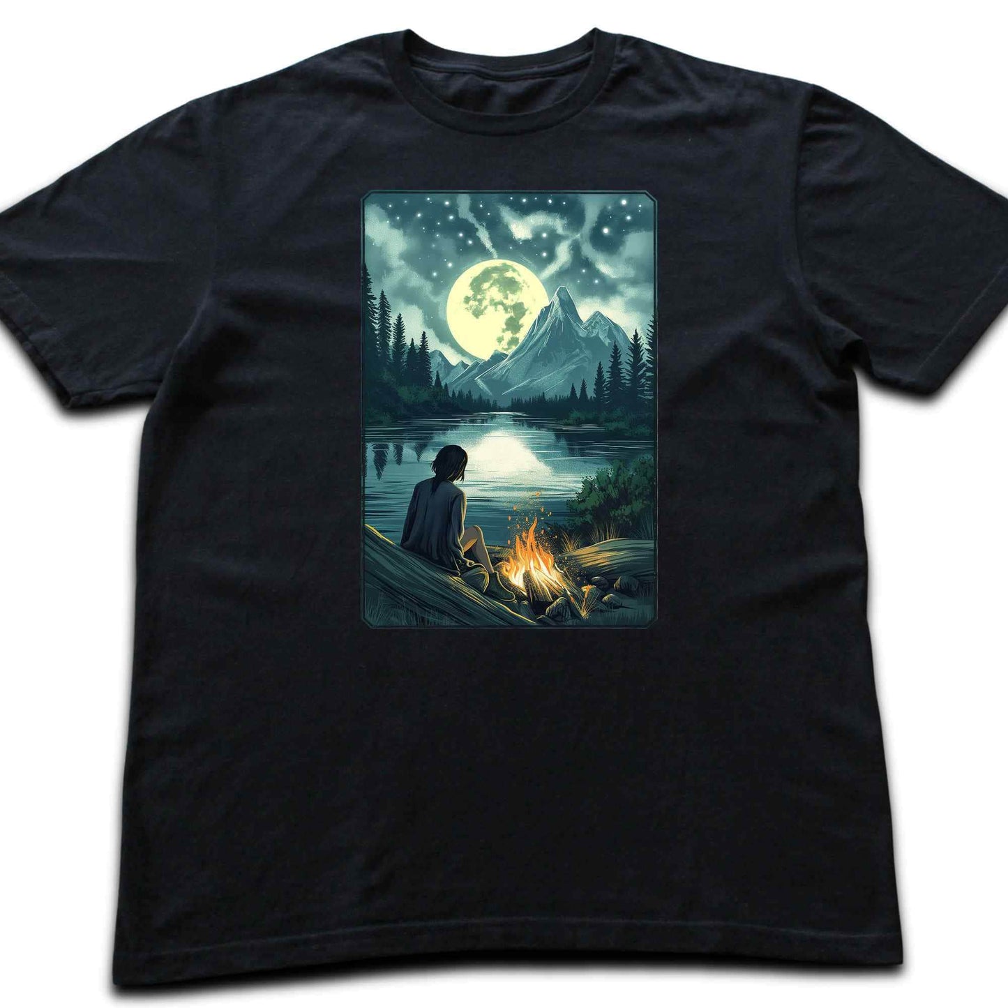 Night landscape Fire Place T-shirt