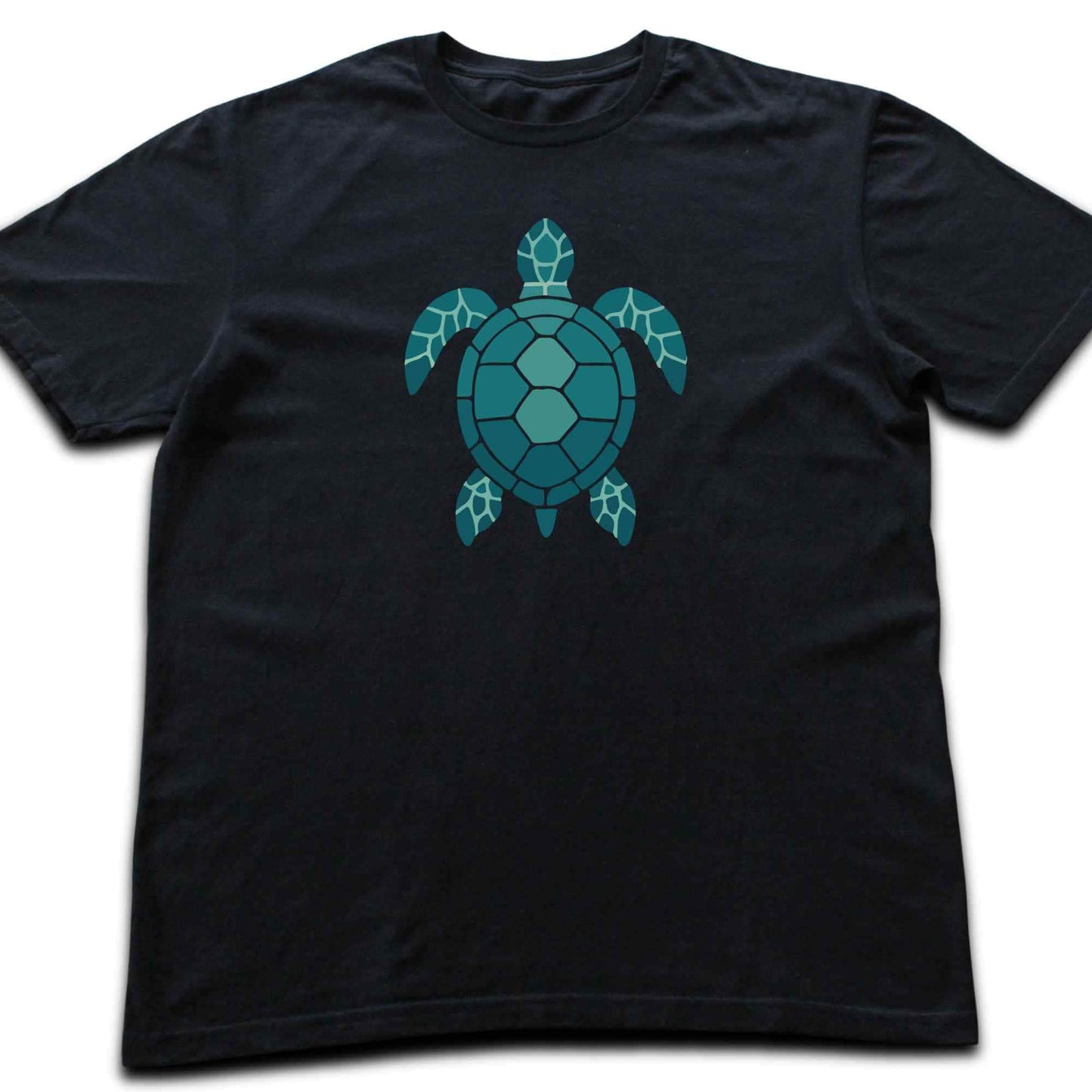 Geometric Blue Turtle T-shirt