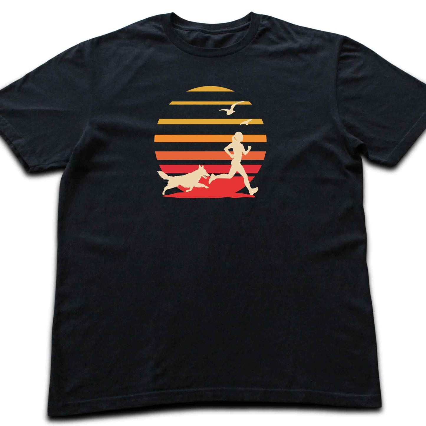 Running Girl and Dog T-shirt