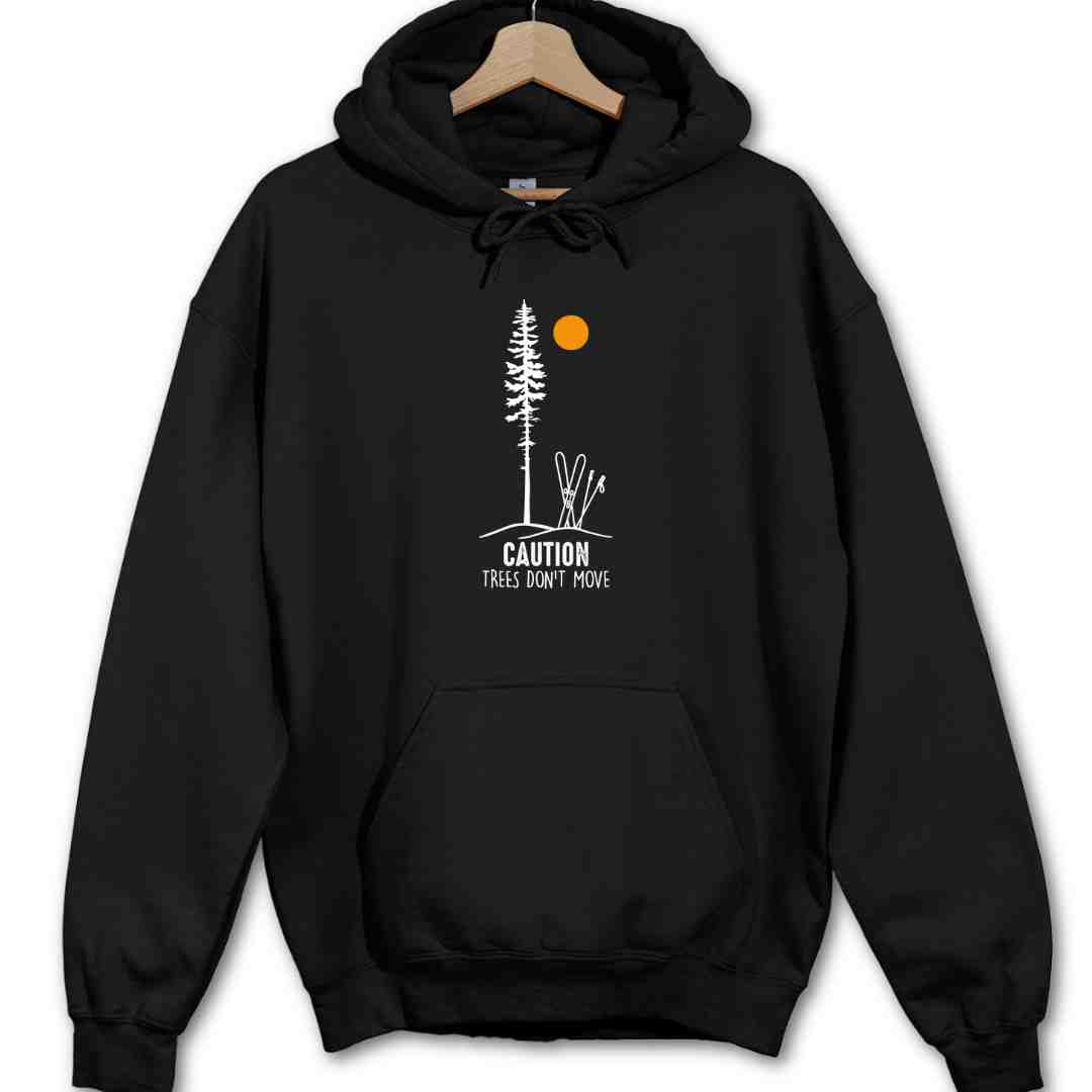 Caution Trees Ski Hoodie