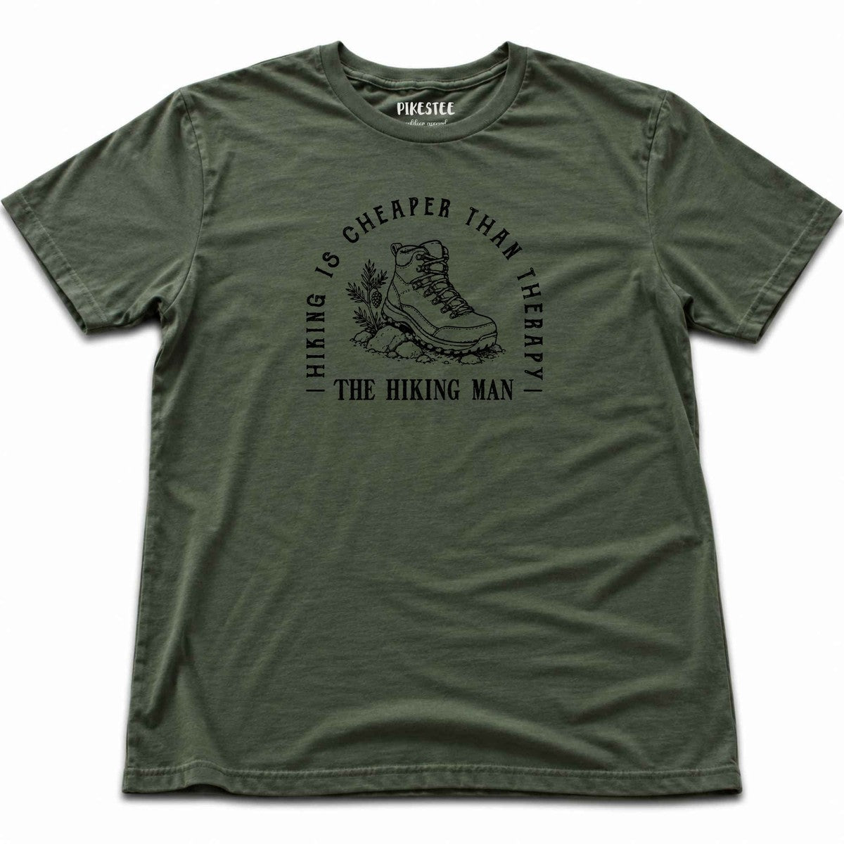 The Hiking Man T-shirt - Military Green