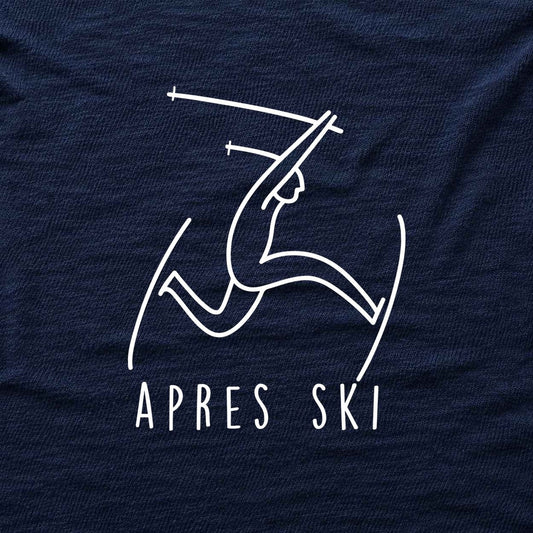 Cartoon Apres Ski T-shirt - Navy - hero