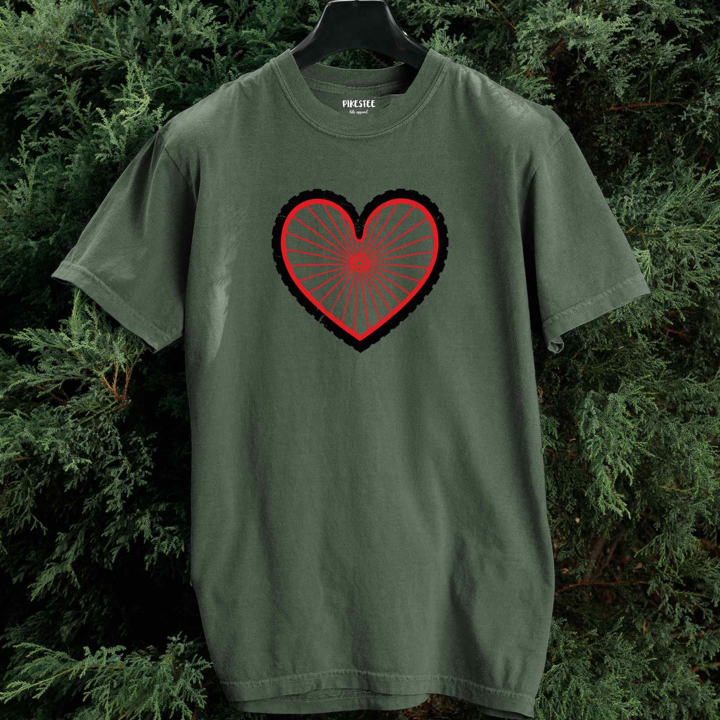 Bike Wheel Heart T-shirt