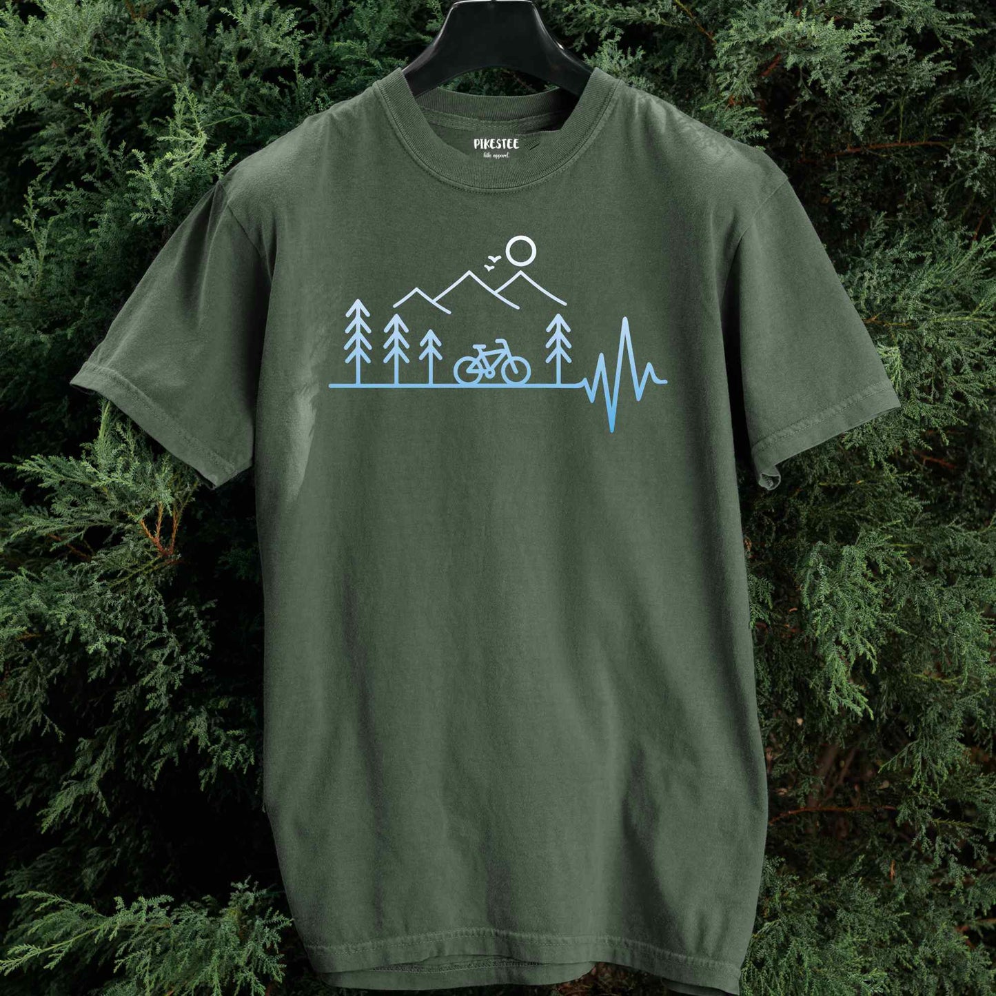Heart Beat Bike Landscape T-shirt