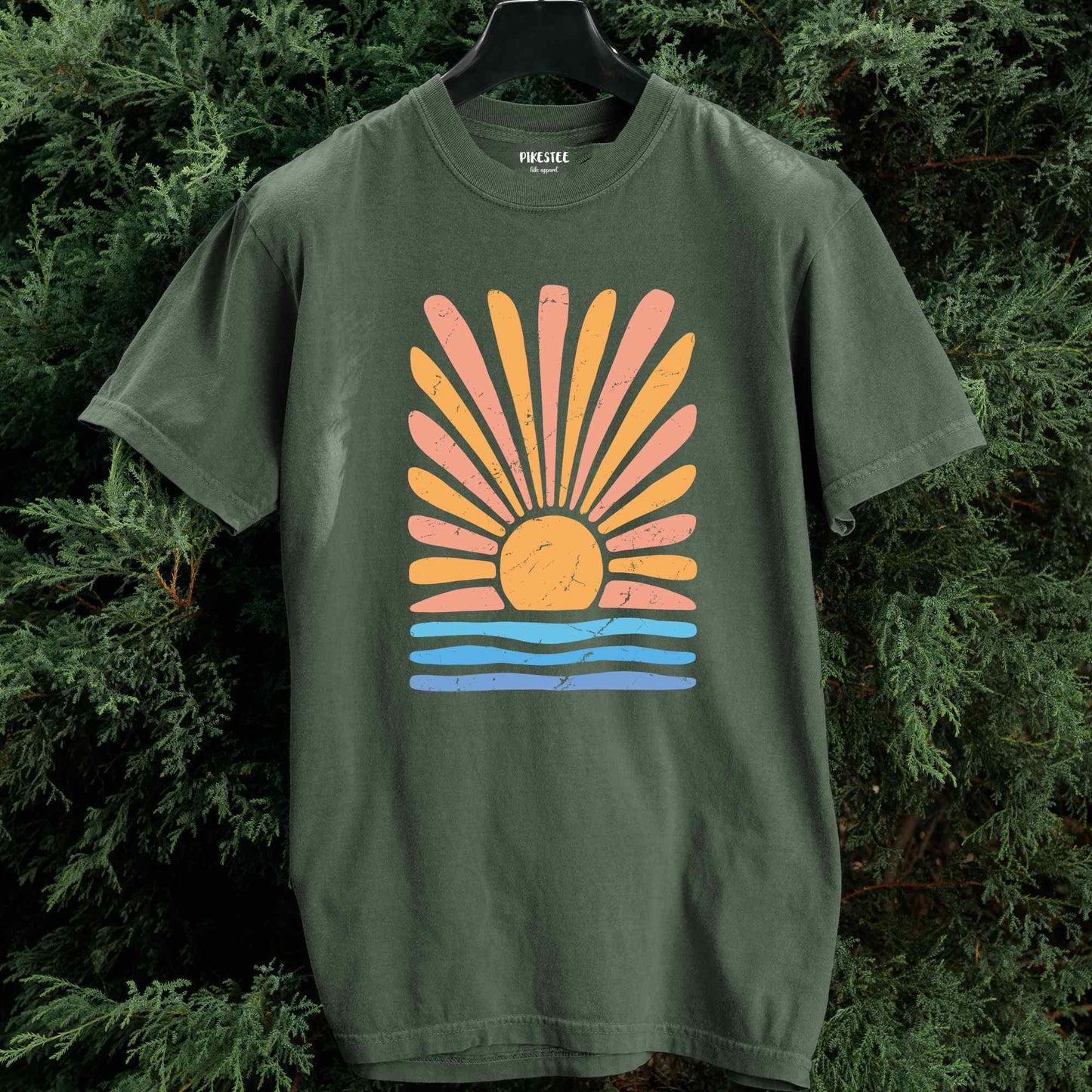Abstract Sun and Waves T-shirt