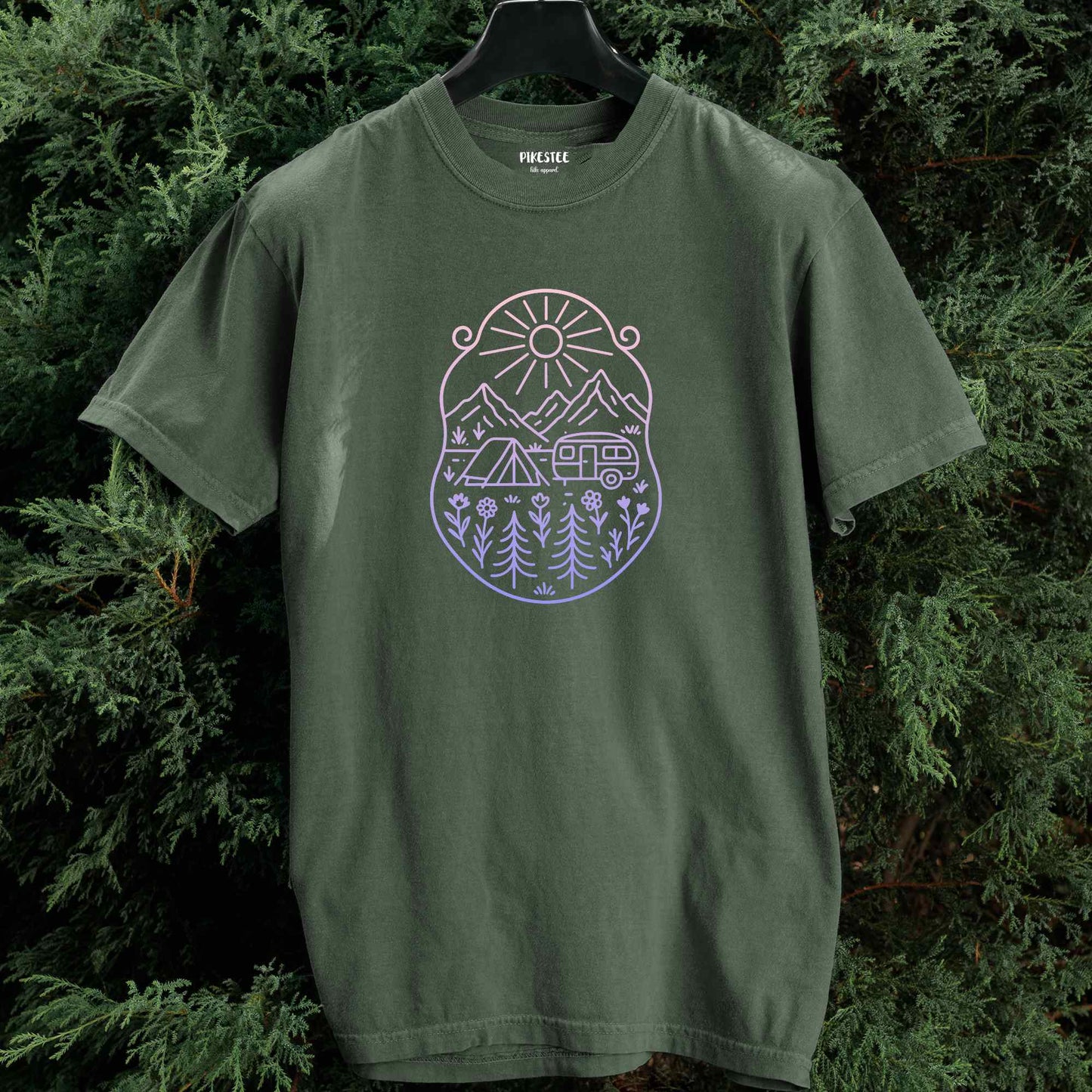 Caravan Window Landscape T-shirt