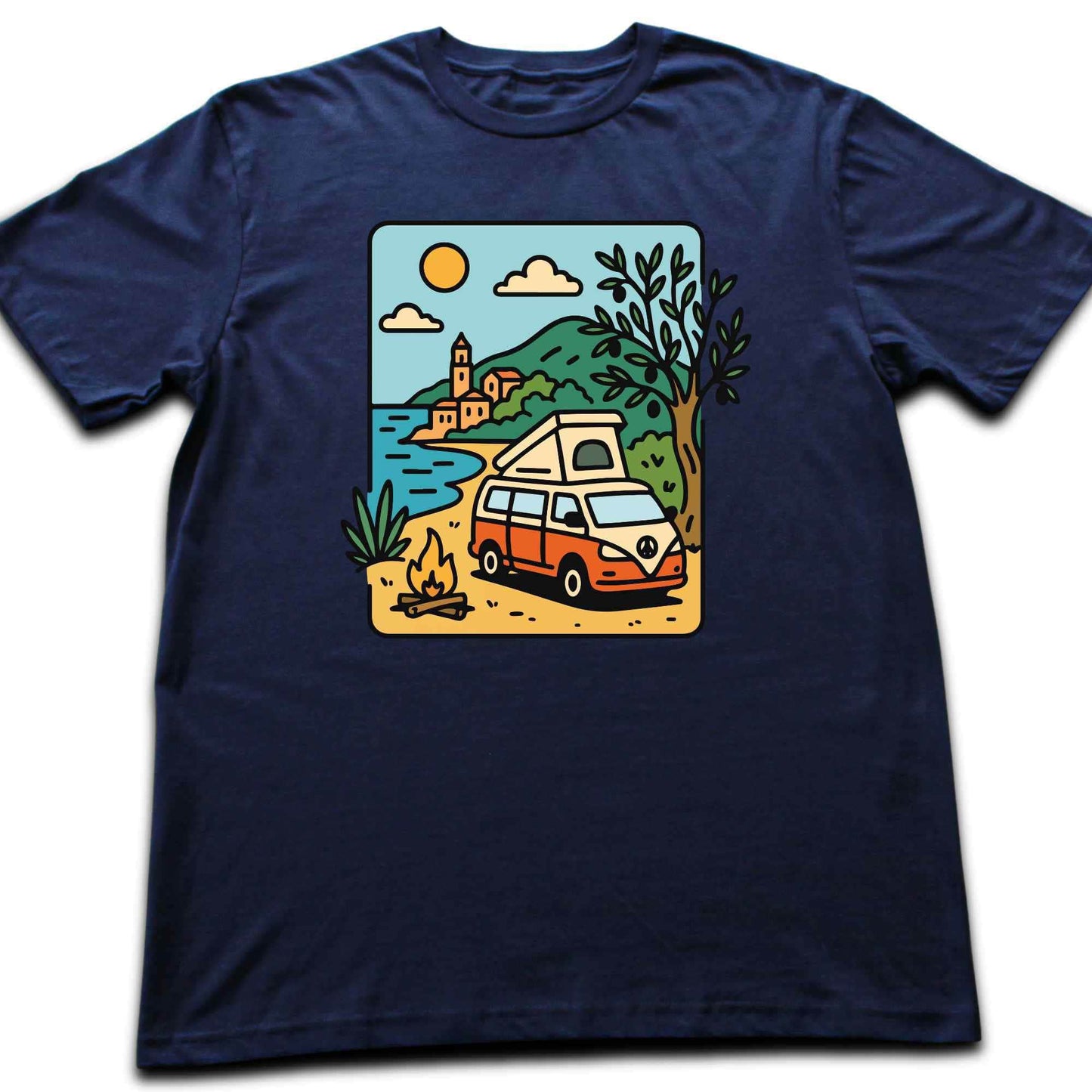 Cartoon Van Town T-shirt