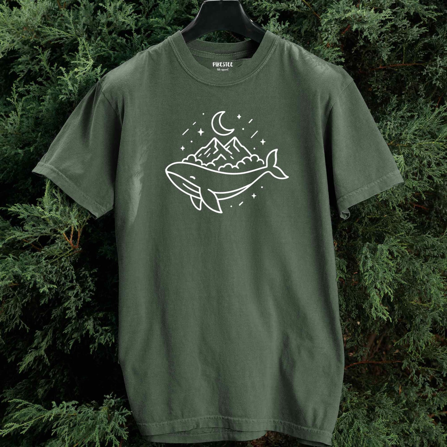Whale Night Mountain T-shirt