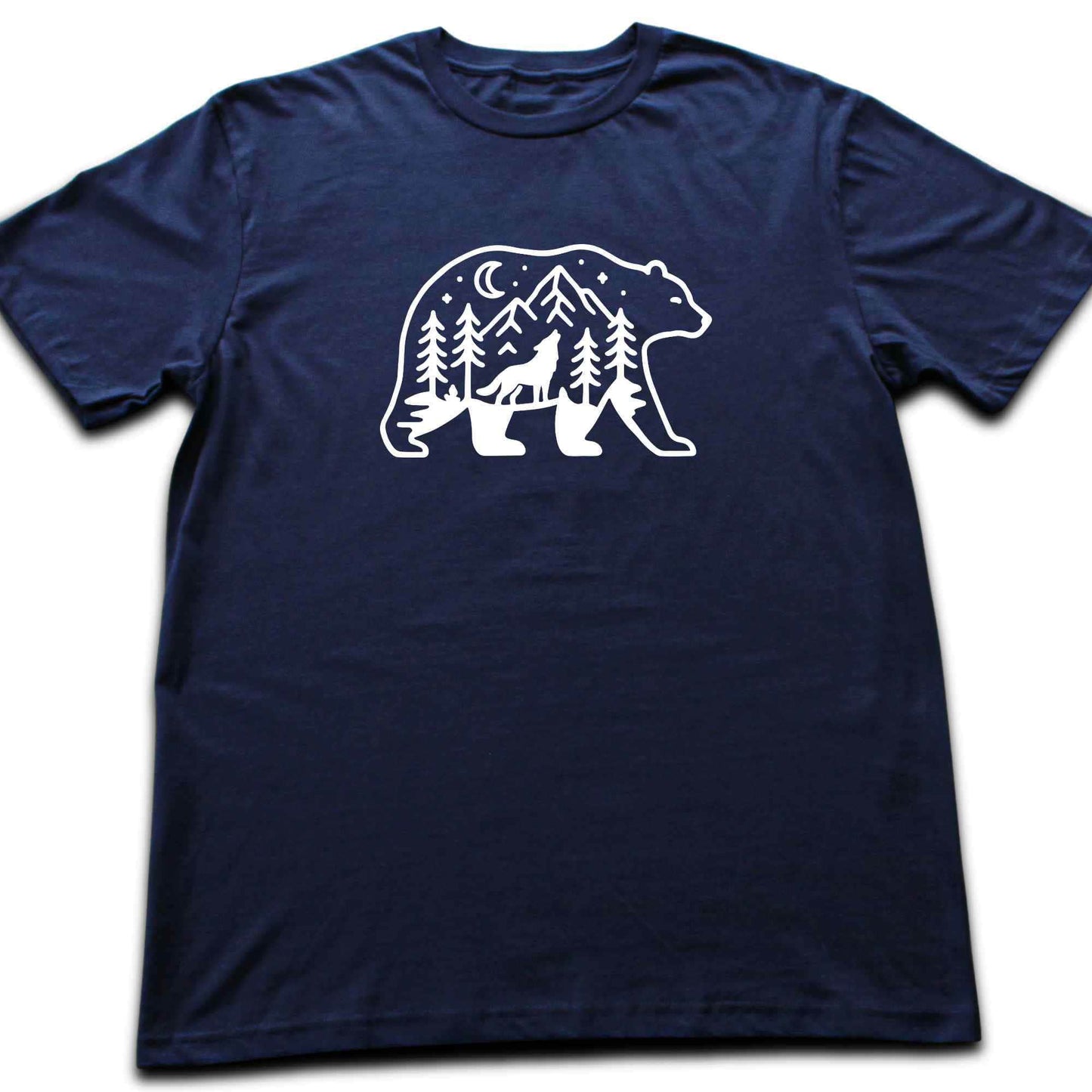 Bear Wolf Landscape T-shirt