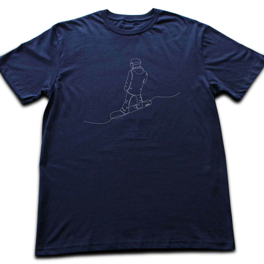 Snowboard Back Line Art T-shirt