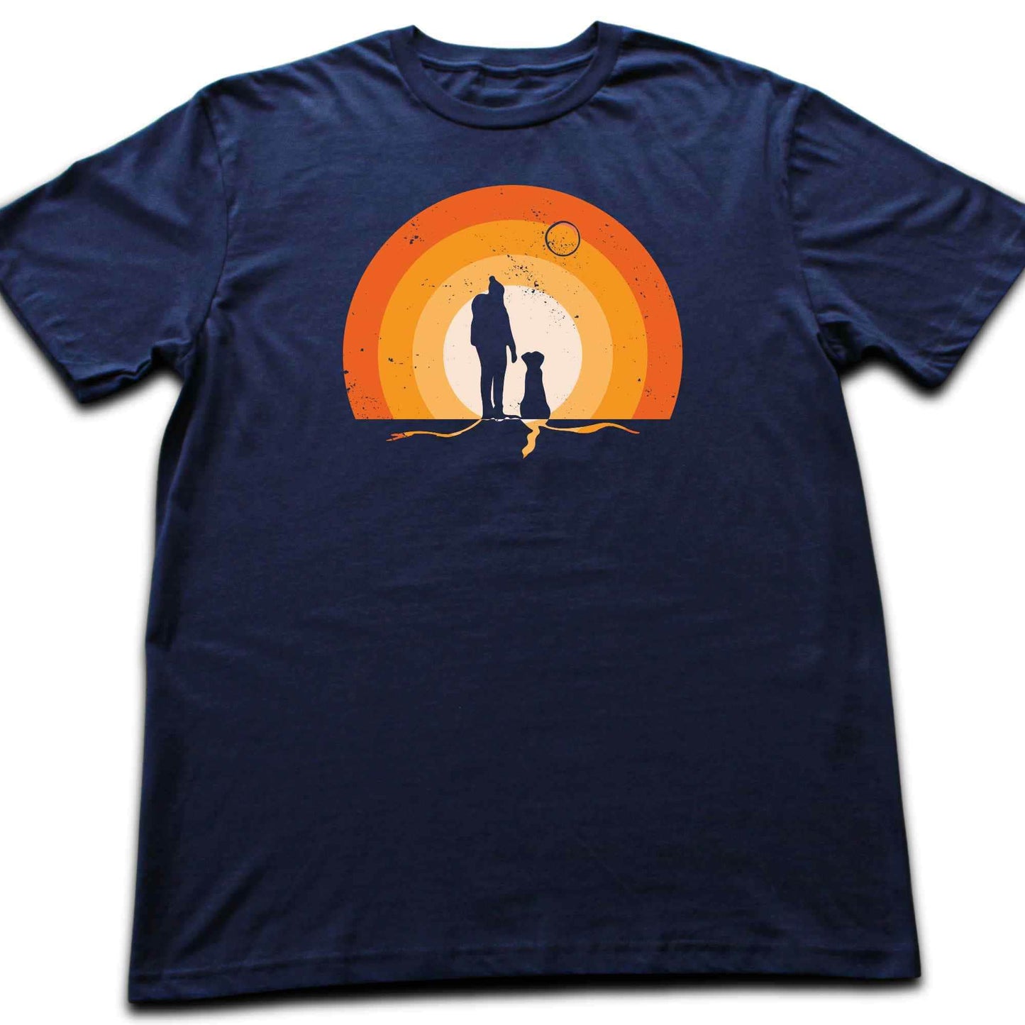 Girl and Dog Colorfull Landscape T-shirt