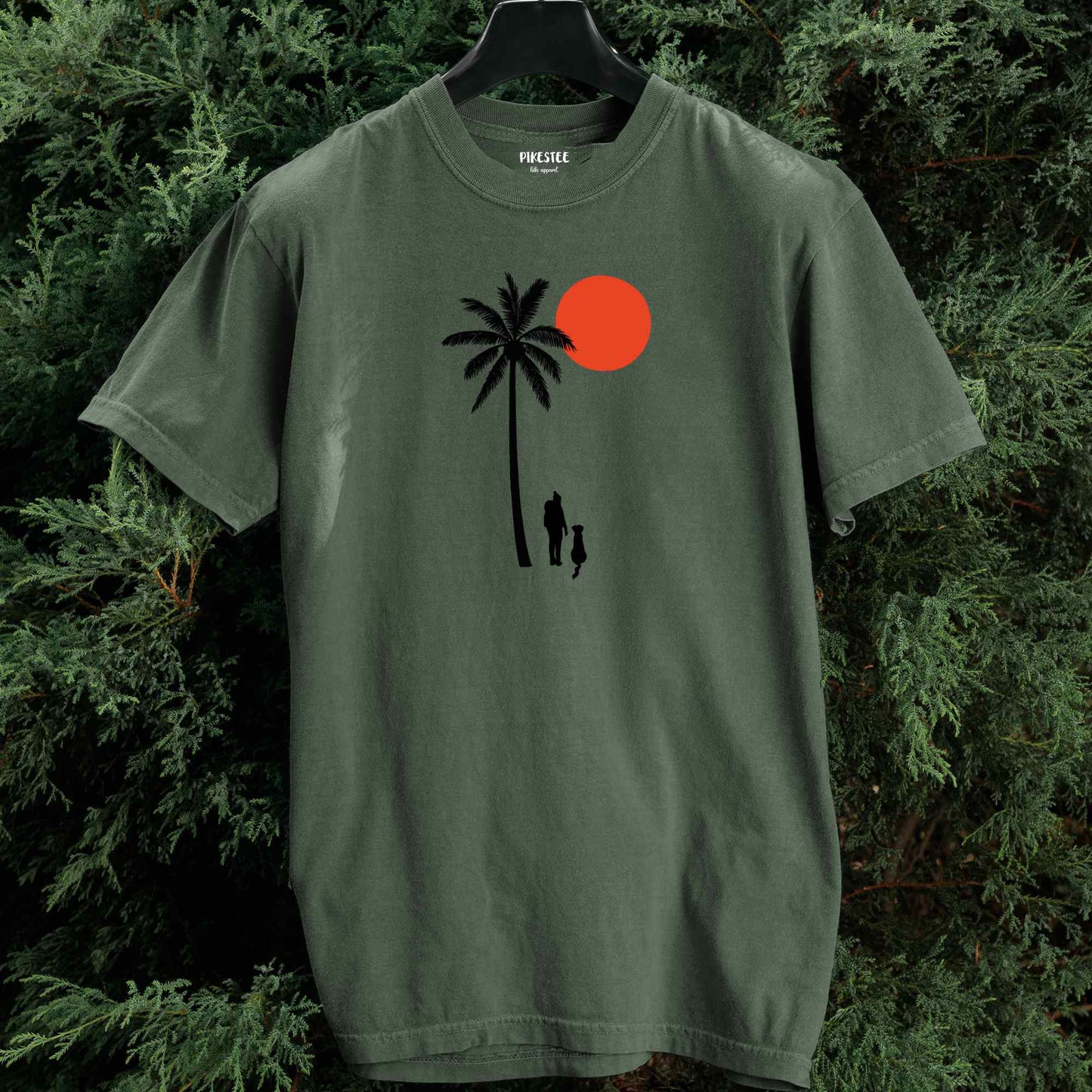 Girl And Dog Palm Beach T-shirt