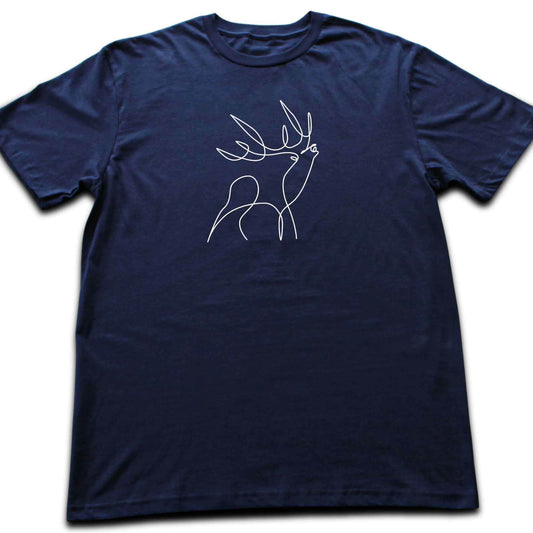 Line Art Deer T-shirt