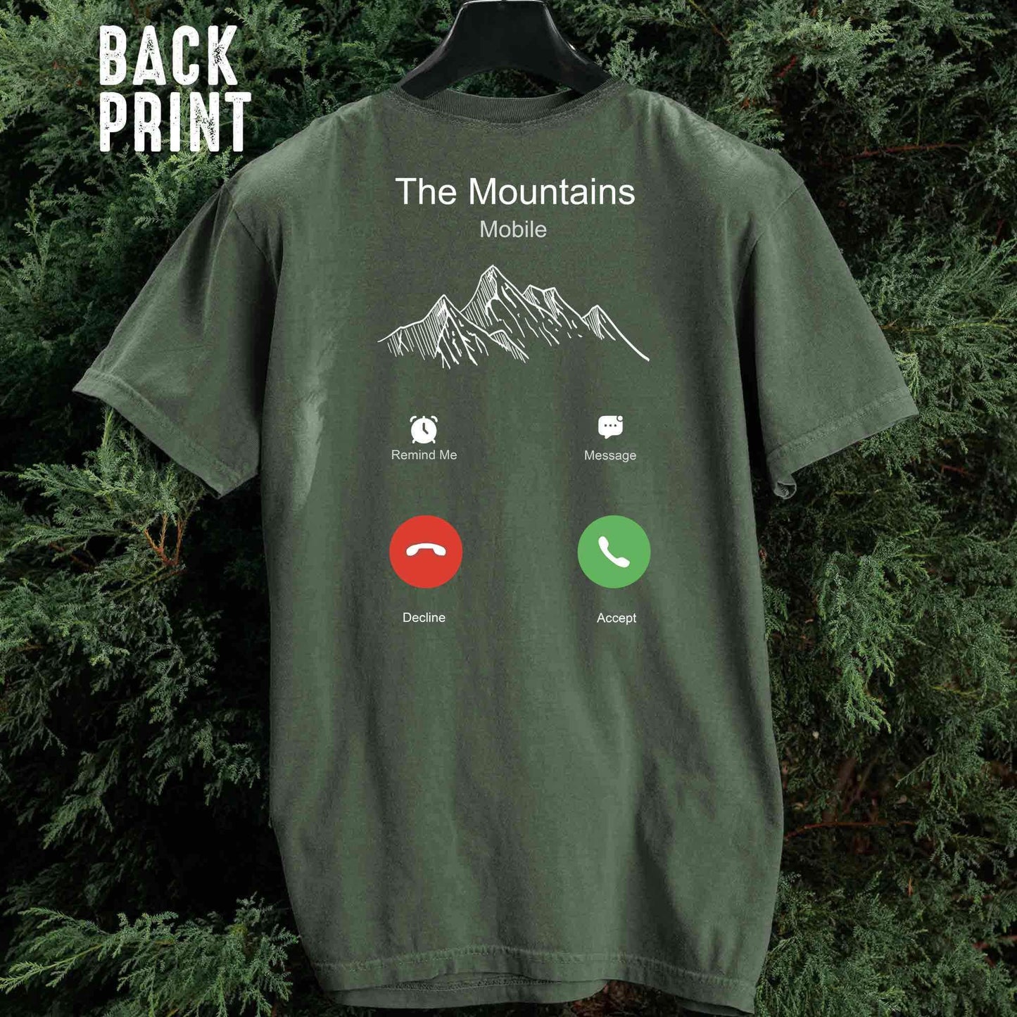 The Mountains Call Back Print T-shirt
