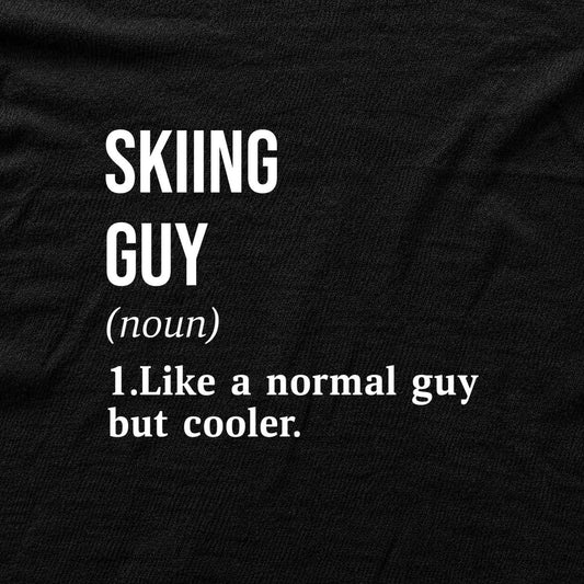 Skiing Guy Definition T-shirt - Black - hero