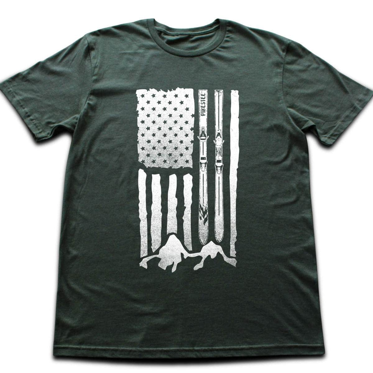 U S Aski Landscape T-shirt - Military Green