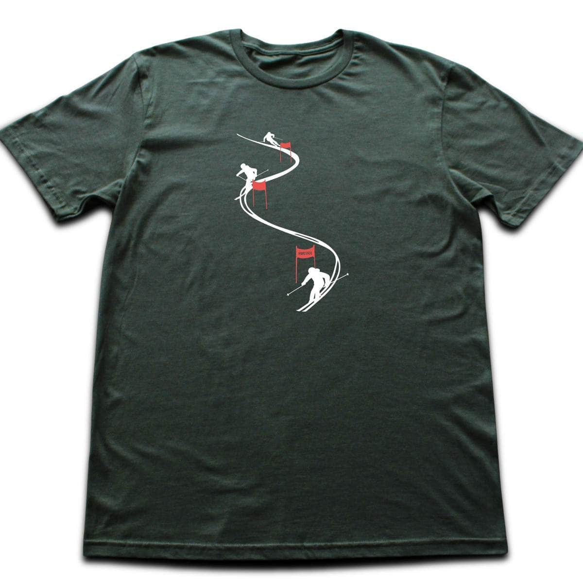 Ski Flags T-shirt - Military Green