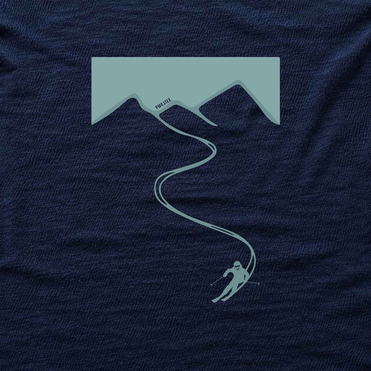 Ski Path Mountain T-shirt - Navy - hero