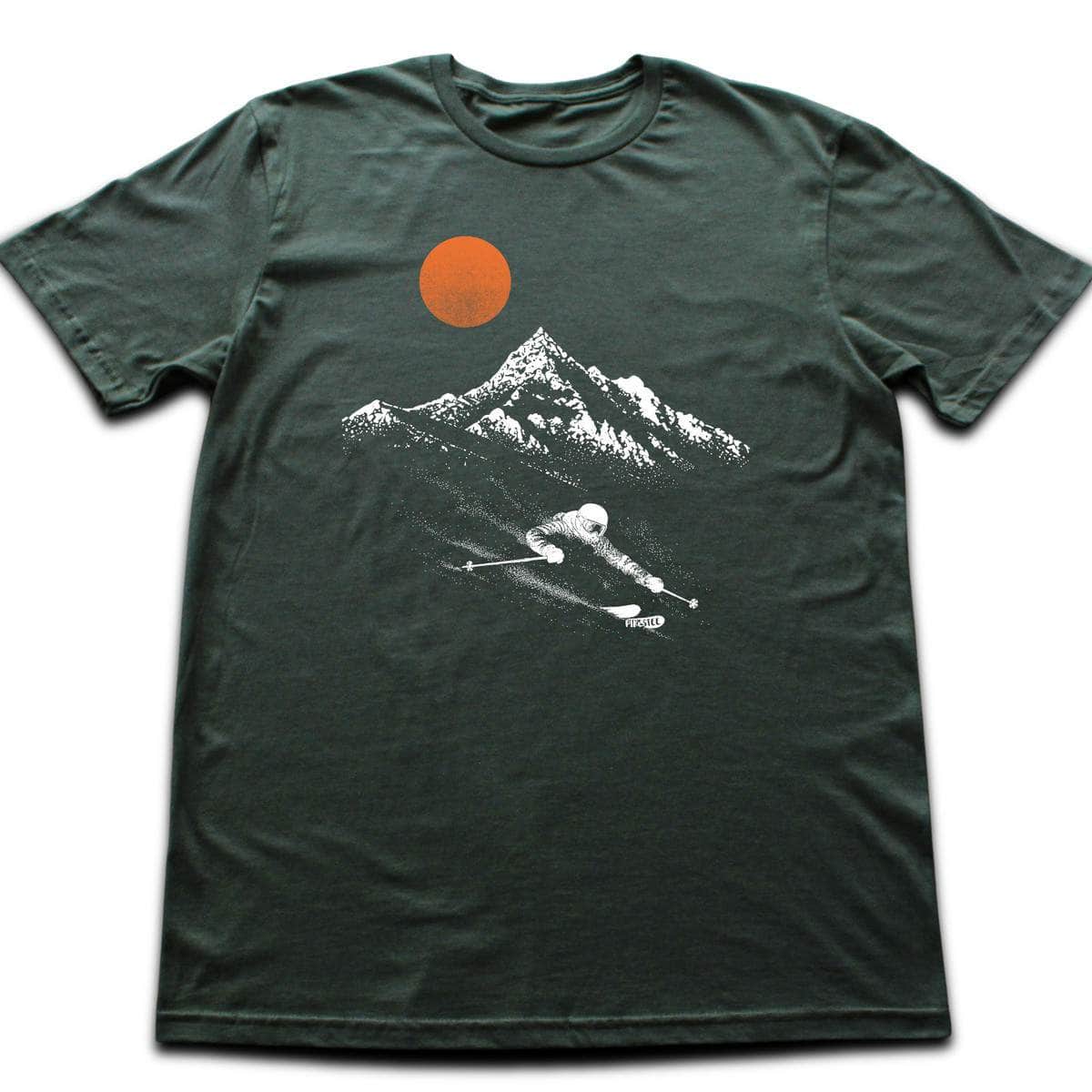 Ski Flow Landscape T-shirt - Military Green