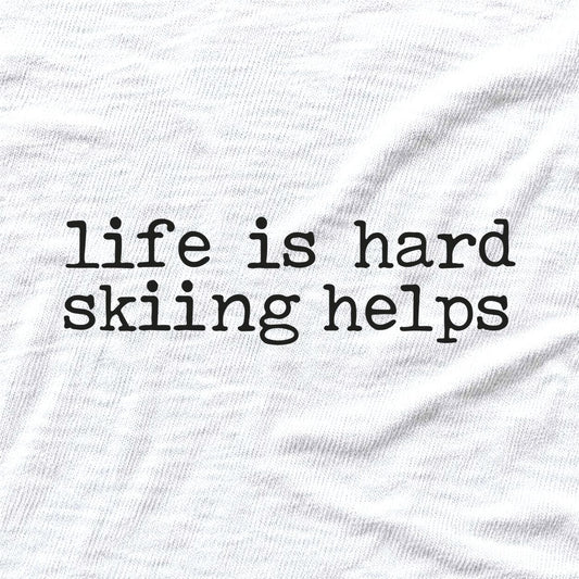 Skiiing Helps T-shirt - White - hero