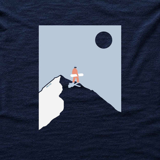 Snowboard On Top T-shirt - Navy - hero