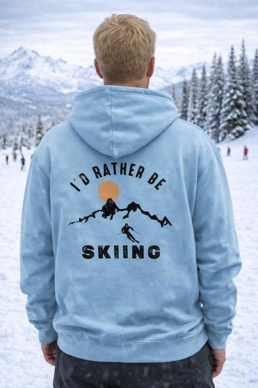I'd Rather Be Skiing Back-Print Hoodie