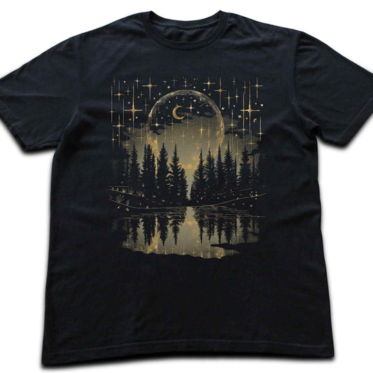 Gold Forest and lake T-shirt