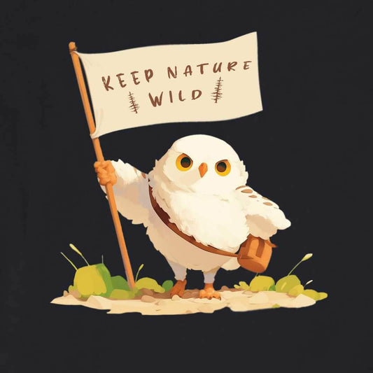 Keep Nature Wild, White Owl T-shirt