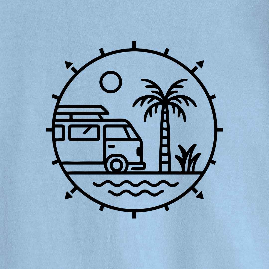 Round Palm And Van T-shirt