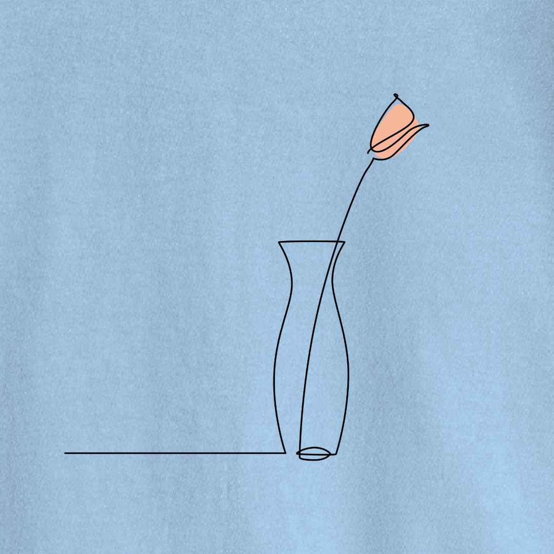 Rose Line Art T-shirt