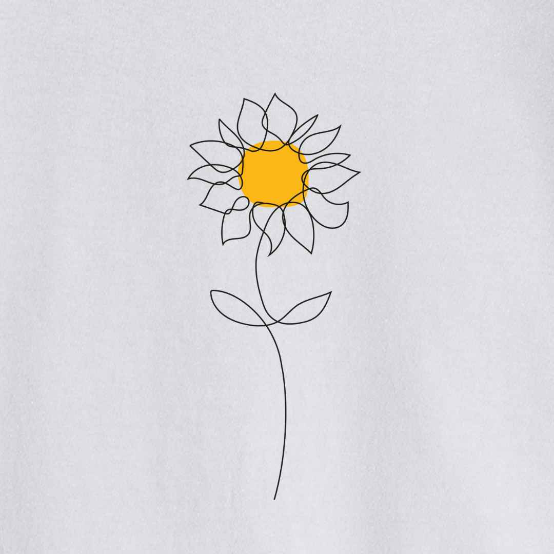 Sunflower Line art T-shirt
