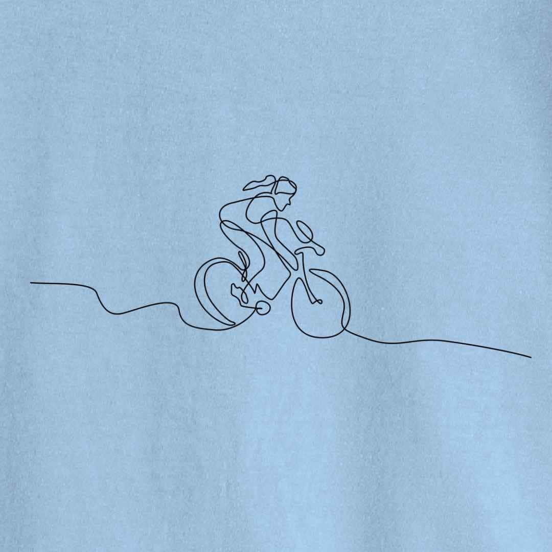 Mountain Bike Line Art (woman) T-shirt