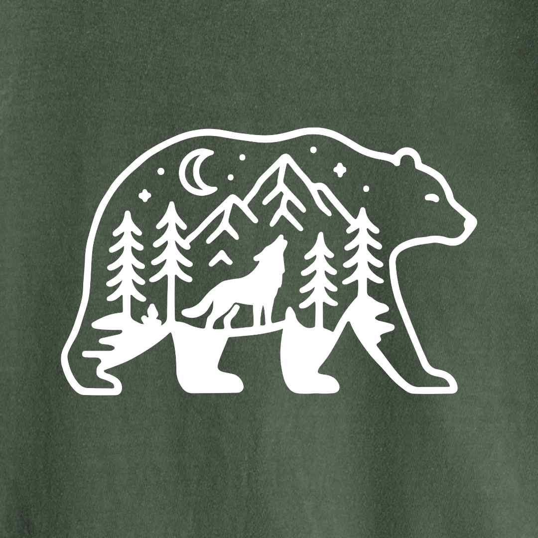 Bear Wolf Landscape T-shirt