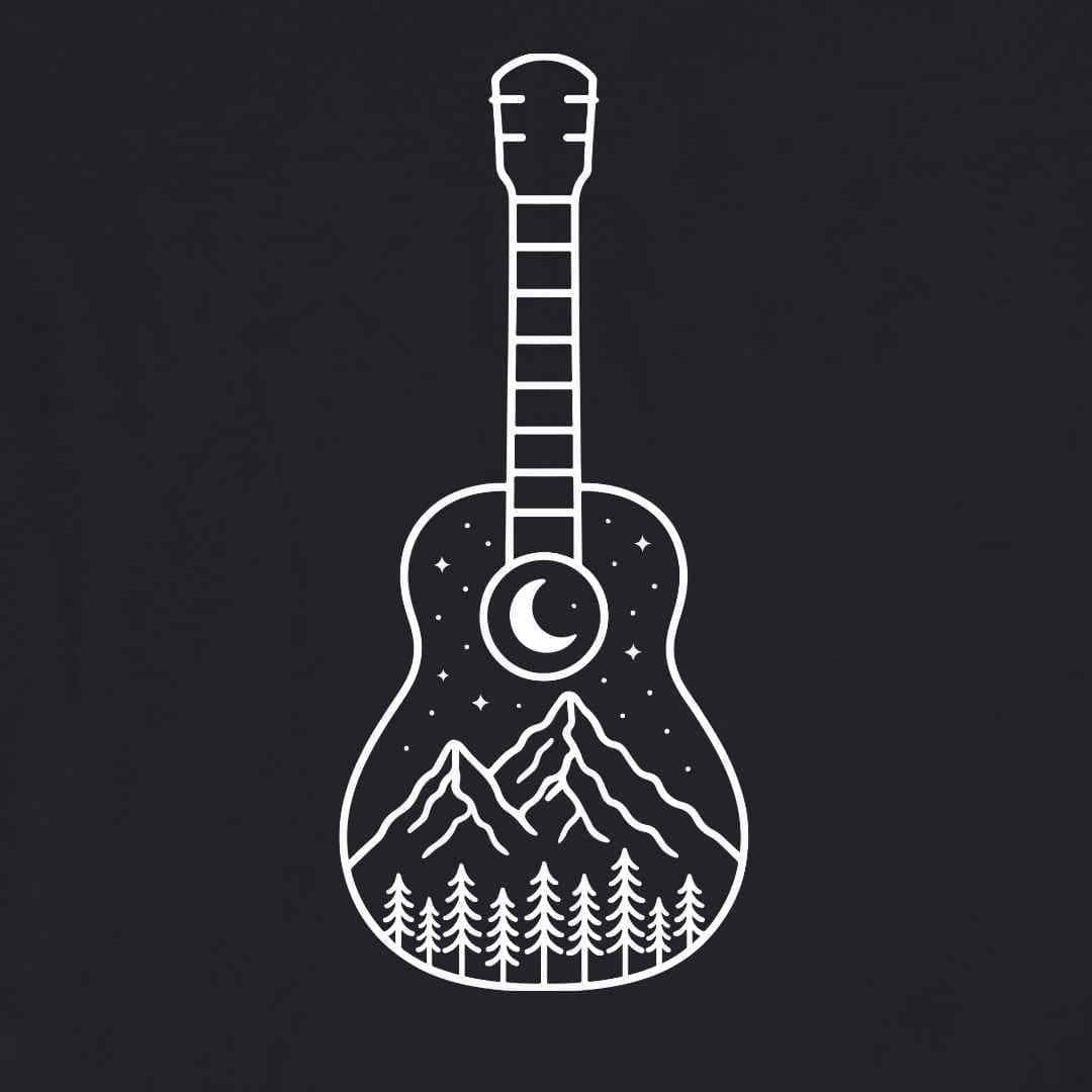 Minimalist Guitar Landscape T-shirt